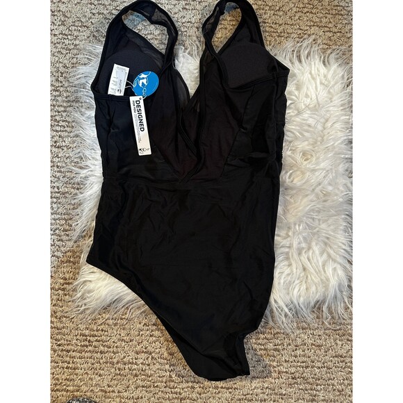 Cupshe one piece black bathing suit NWT large - Picture 7 of 11